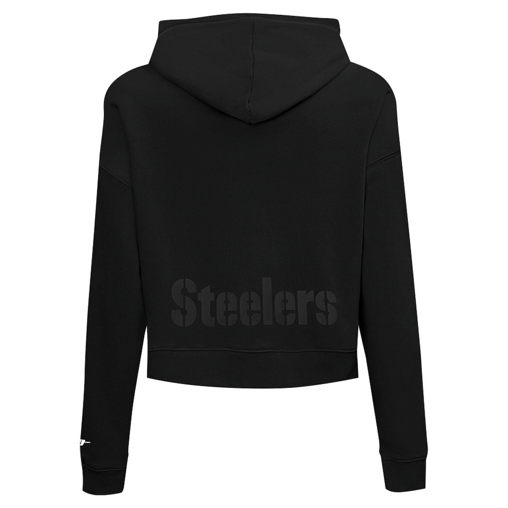 Pittsburgh Steelers  Pro Standard Women's Jeweled Cropped Pullover Hoodie