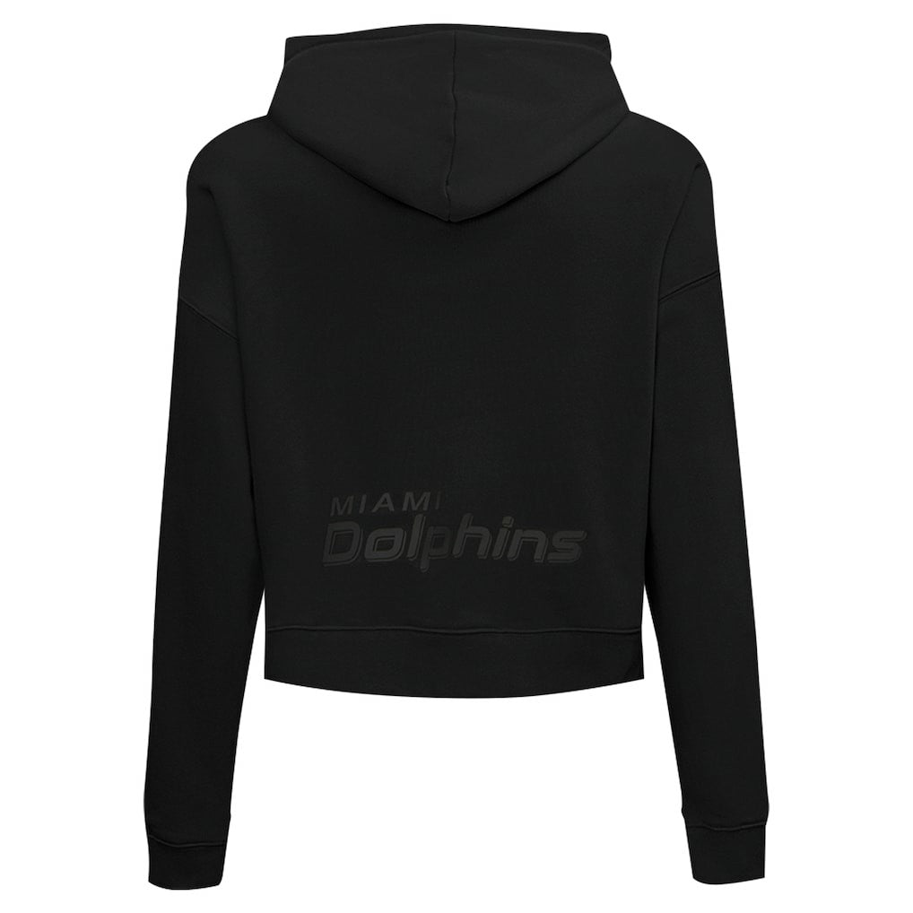 Miami Dolphins  Pro Standard Women's Jeweled Cropped Pullover Hoodie