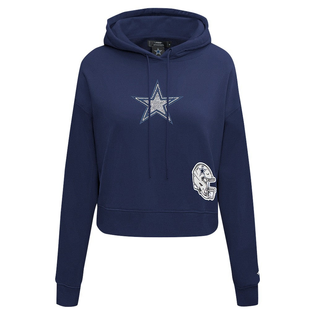 Dallas Cowboys  Pro Standard Women's Jeweled Cropped Pullover Hoodie