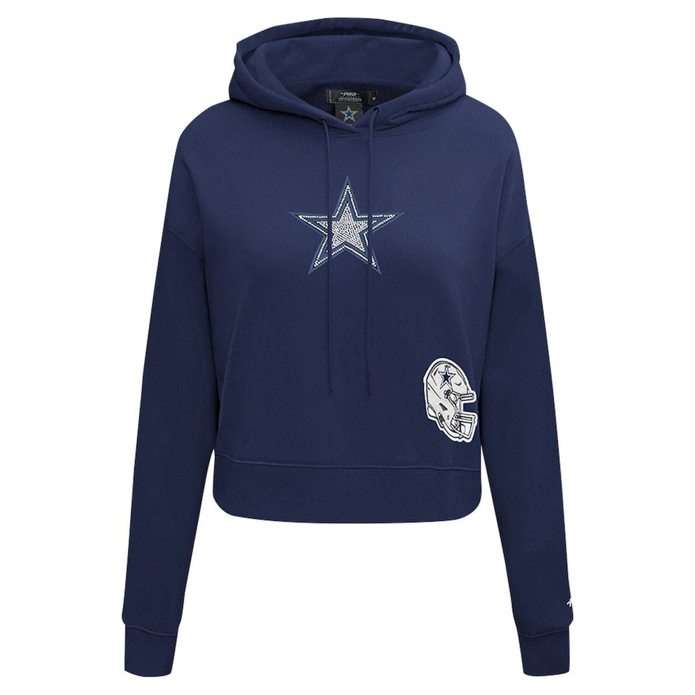 Dallas Cowboys  Pro Standard Women's Jeweled Cropped Pullover Hoodie