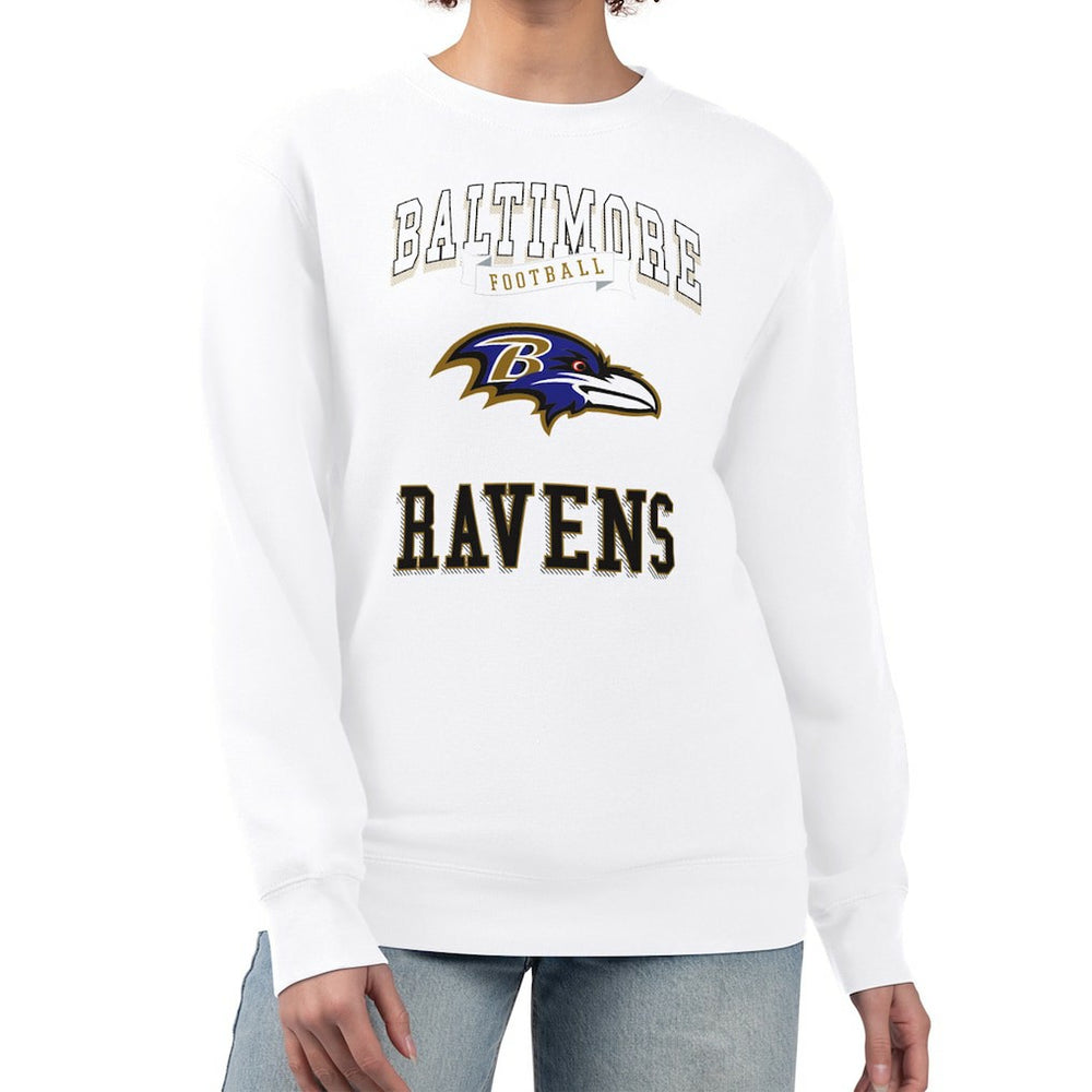 Baltimore Ravens  G-III 4Her by Carl Banks Women's Team Logo Graphic Tri-Blend Pullover Sweatshirt