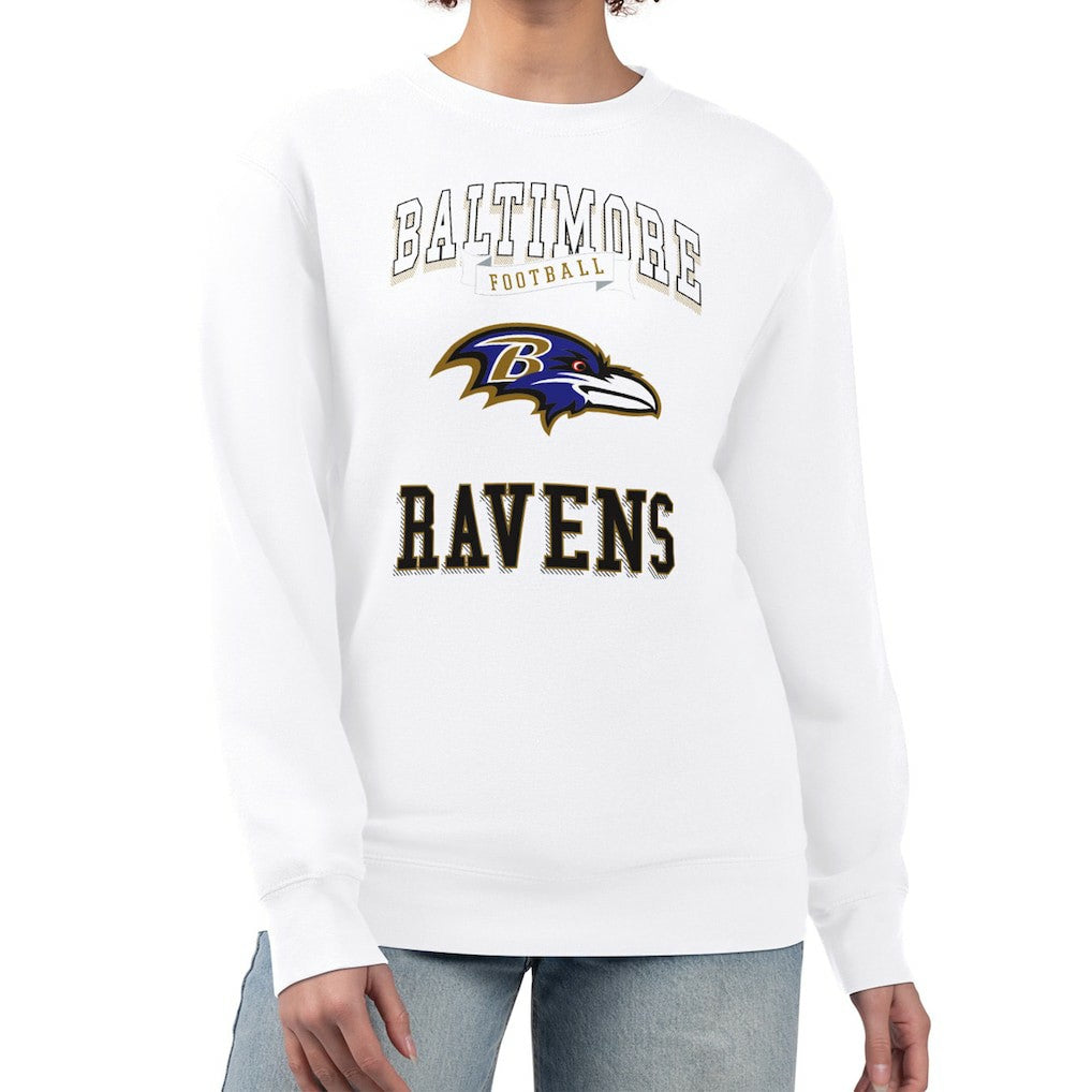 Baltimore Ravens  G-III 4Her by Carl Banks Women's Team Logo Graphic Tri-Blend Pullover Sweatshirt