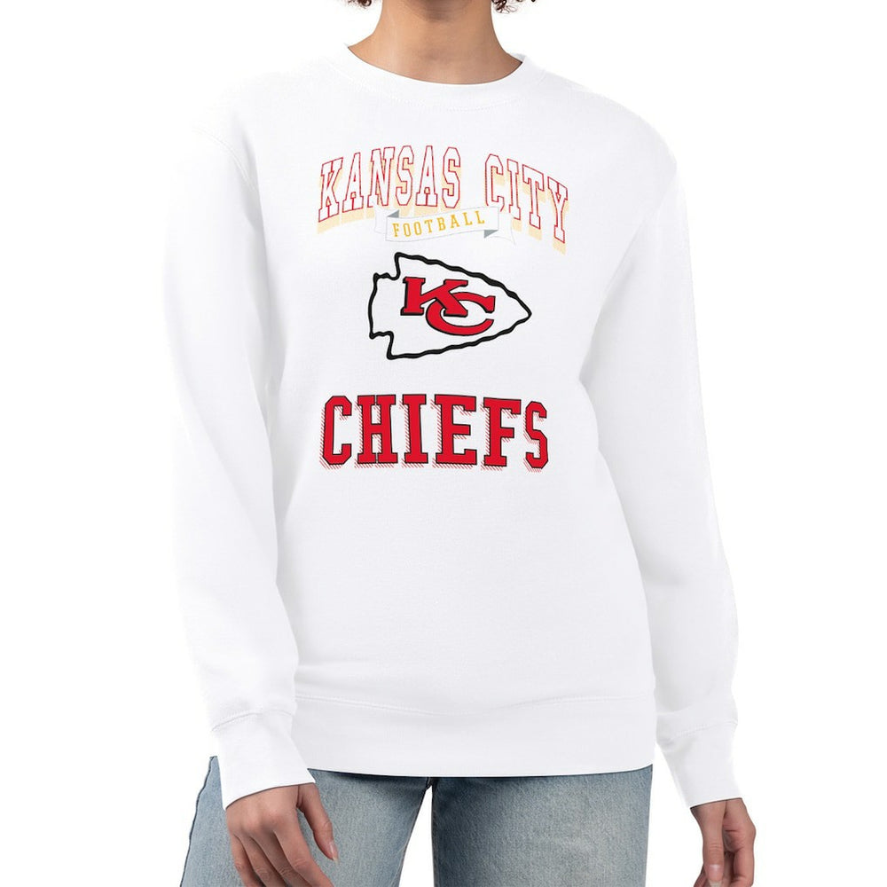 Kansas City Chiefs  G-III 4Her by Carl Banks Women's Team Logo Graphic Tri-Blend Pullover Sweatshirt
