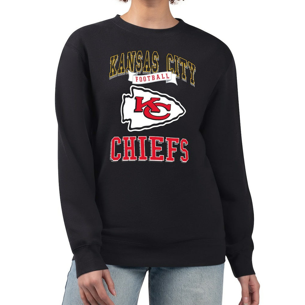 Kansas City Chiefs  G-III 4Her by Carl Banks Women's Team Logo Graphic Tri-Blend Pullover Sweatshirt