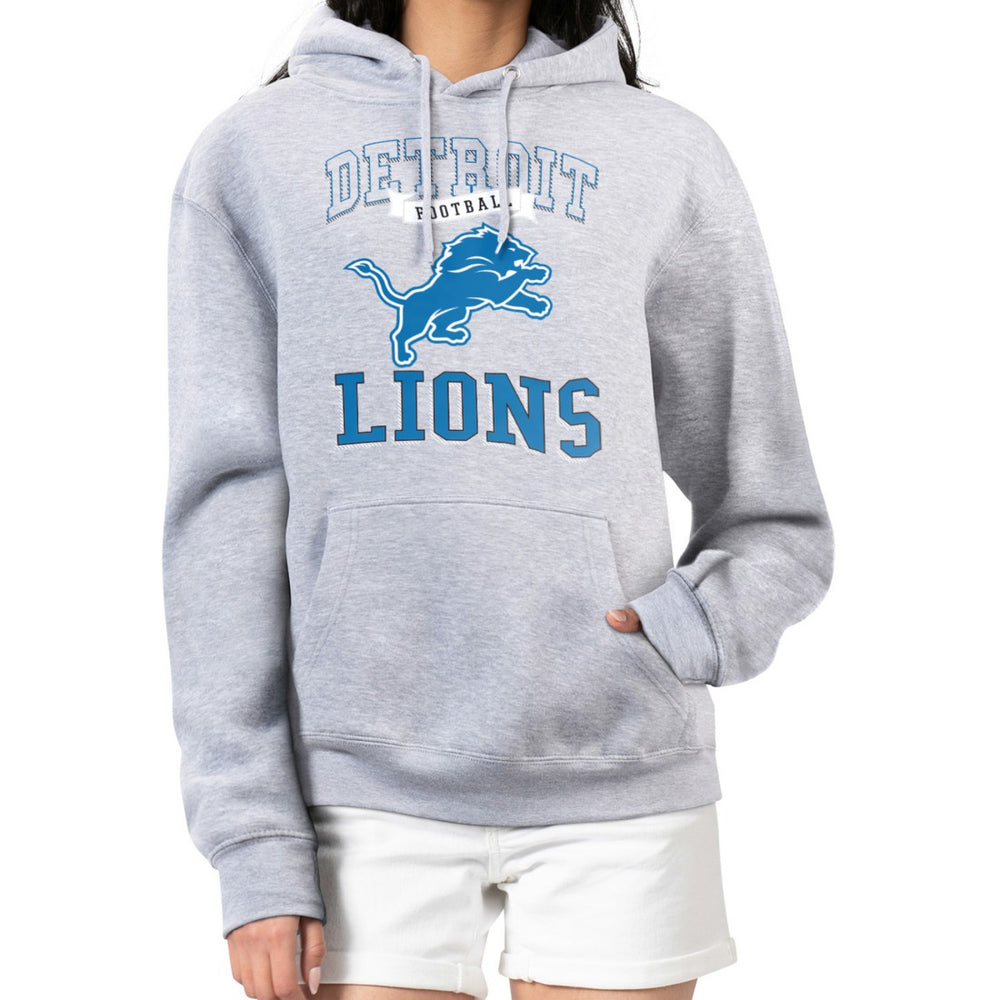 Detroit Lions  G-III 4Her by Carl Banks Women's Team Logo Graphic Fleece Tri-Blend Pullover Hoodie