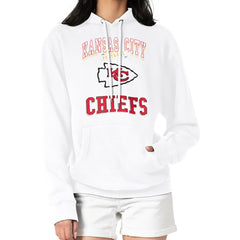 Kansas City Chiefs  G-III 4Her by Carl Banks Women's Team Logo Graphic Fleece Tri-Blend Pullover Hoodie