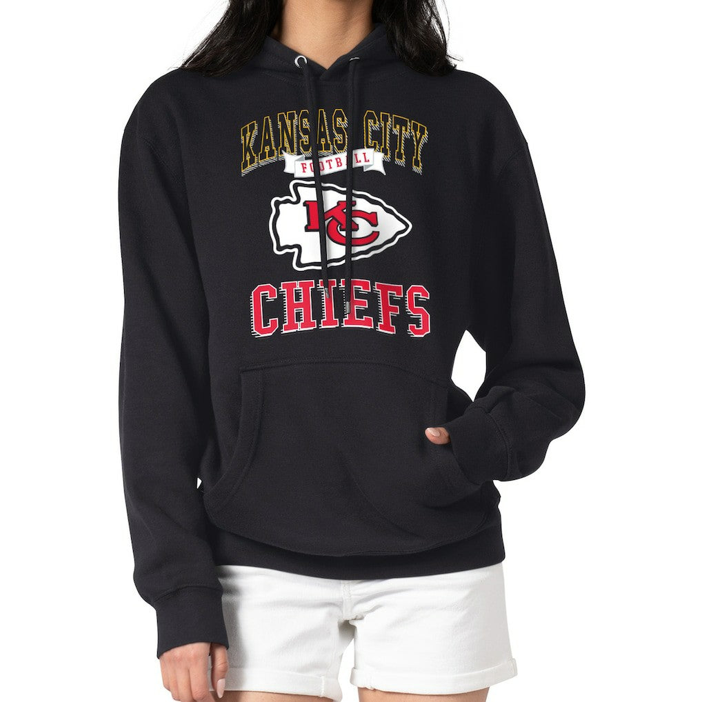 Kansas City Chiefs  G-III 4Her by Carl Banks Women's Team Logo Graphic Fleece Tri-Blend Pullover Hoodie