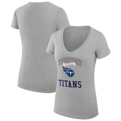 Tennessee Titans  G-III 4Her by Carl Banks Women's Super-Slim Fit Lightweight Team Logo Graphic V-Neck T-Shirt