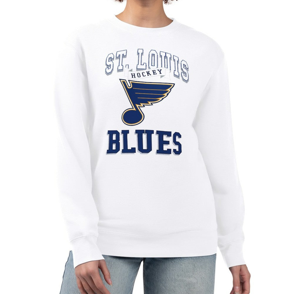 St. Louis Blues G-III 4Her by Carl Banks Women's Team Logo Tri-Blend Fleece Pullover Sweatshirt Outlet