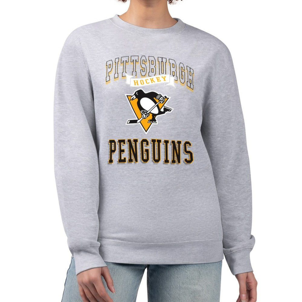 Pittsburgh Penguins G-III 4Her by Carl Banks Women's Team Logo Tri-Blend Fleece Pullover Sweatshirt Sale