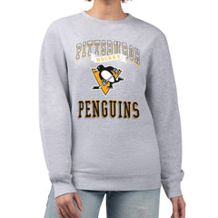 Pittsburgh Penguins G-III 4Her by Carl Banks Women's Team Logo Tri-Blend Fleece Pullover Sweatshirt Sale