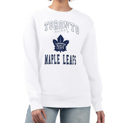 Toronto Maple Leafs G-III 4Her by Carl Banks Women's Team Logo Tri-Blend Fleece Pullover Sweatshirt Outlet