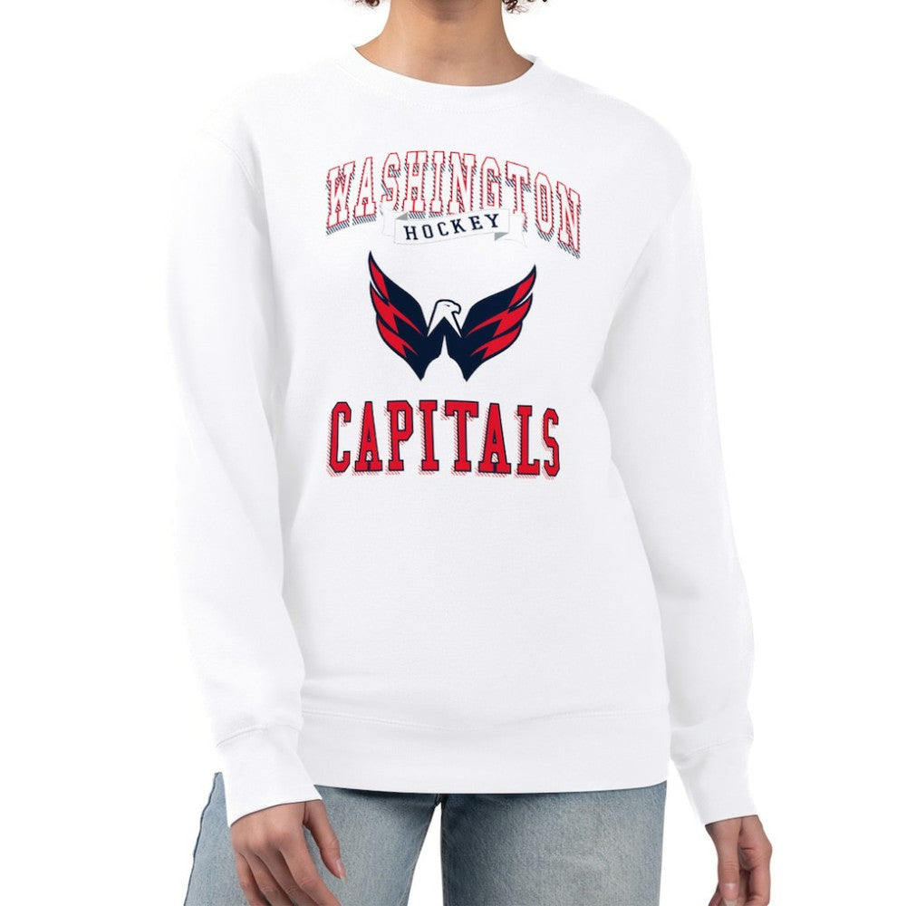 Washington Capitals G-III 4Her by Carl Banks Women's Team Logo Tri-Blend Fleece Pullover Sweatshirt Sale