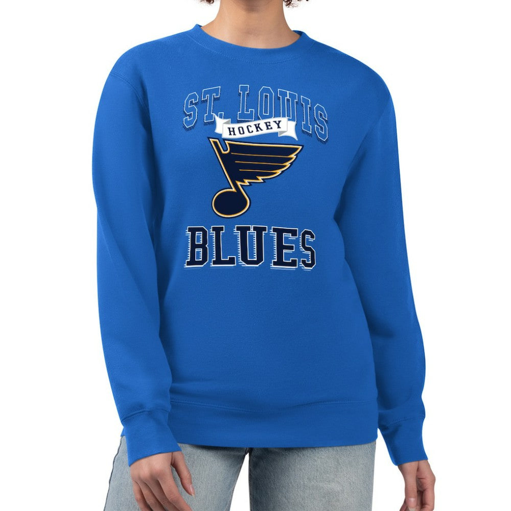 St. Louis Blues G-III 4Her by Carl Banks Women's Team Logo Tri-Blend Fleece Pullover Sweatshirt Sale