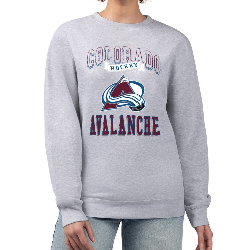 Colorado Avalanche G-III 4Her by Carl Banks Women's Team Logo Tri-Blend Fleece Pullover Sweatshirt Sale