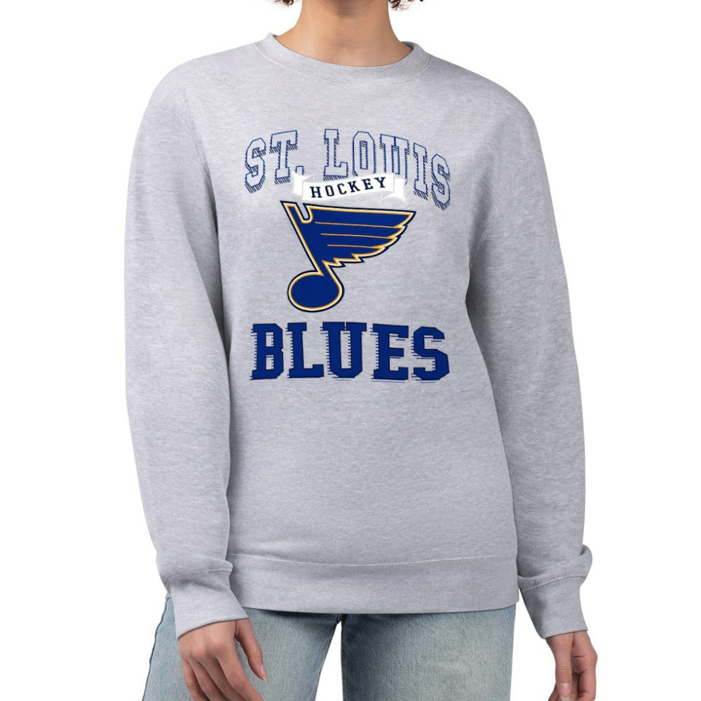 St. Louis Blues G-III 4Her by Carl Banks Women's Team Logo Tri-Blend Fleece Pullover Sweatshirt For Sale