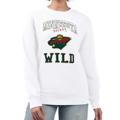 Minnesota Wild G-III 4Her by Carl Banks Women's Team Logo Tri-Blend Fleece Pullover Sweatshirt On Sale