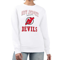 New Jersey Devils G-III 4Her by Carl Banks Women's Team Logo Tri-Blend Fleece Pullover Sweatshirt Discount