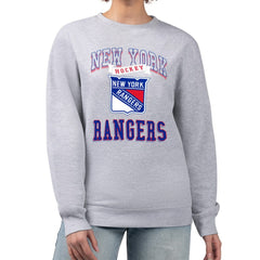 New York Rangers G-III 4Her by Carl Banks Women's Team Logo Tri-Blend Fleece Pullover Sweatshirt Sale