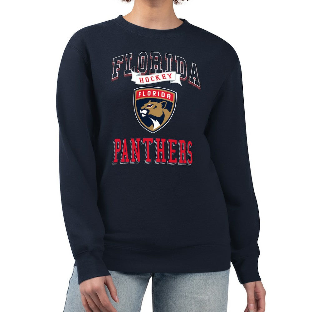 Florida Panthers G-III 4Her by Carl Banks Women's Team Logo Tri-Blend Fleece Pullover Sweatshirt Sale
