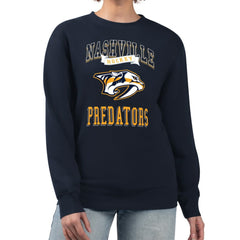 Nashville Predators G-III 4Her by Carl Banks Women's Team Logo Tri-Blend Fleece Pullover Sweatshirt Outlet