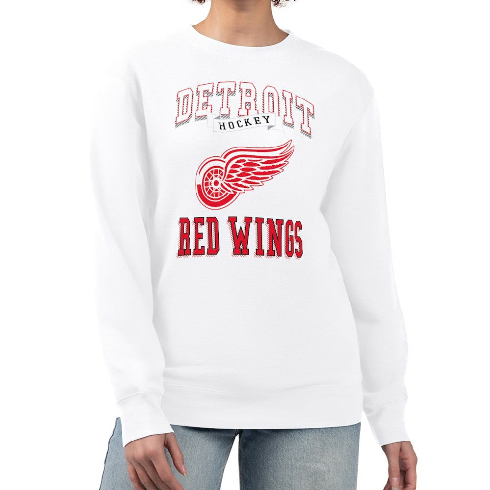 Detroit Red Wings G-III 4Her by Carl Banks Women's Team Logo Tri-Blend Fleece Pullover Sweatshirt Discount