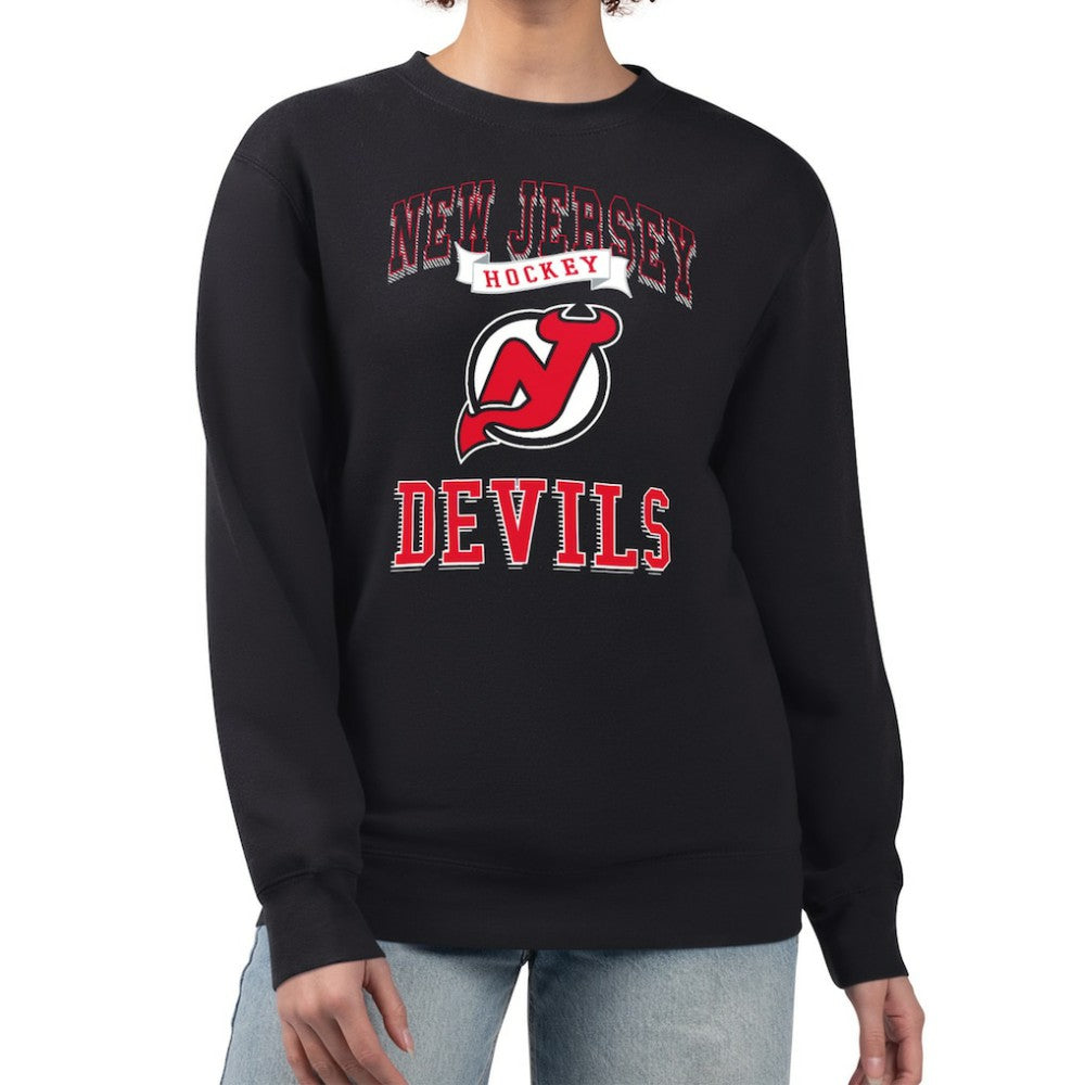 New Jersey Devils G-III 4Her by Carl Banks Women's Team Logo Tri-Blend Fleece Pullover Sweatshirt Online