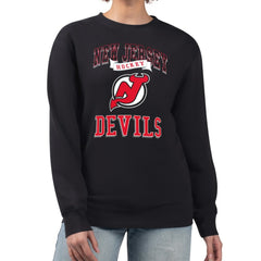 New Jersey Devils G-III 4Her by Carl Banks Women's Team Logo Tri-Blend Fleece Pullover Sweatshirt Online