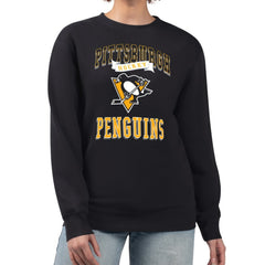 Pittsburgh Penguins G-III 4Her by Carl Banks Women's Team Logo Tri-Blend Fleece Pullover Sweatshirt Sale