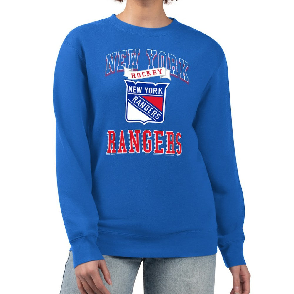 New York Rangers G-III 4Her by Carl Banks Women's Team Logo Tri-Blend Fleece Pullover Sweatshirt Online
