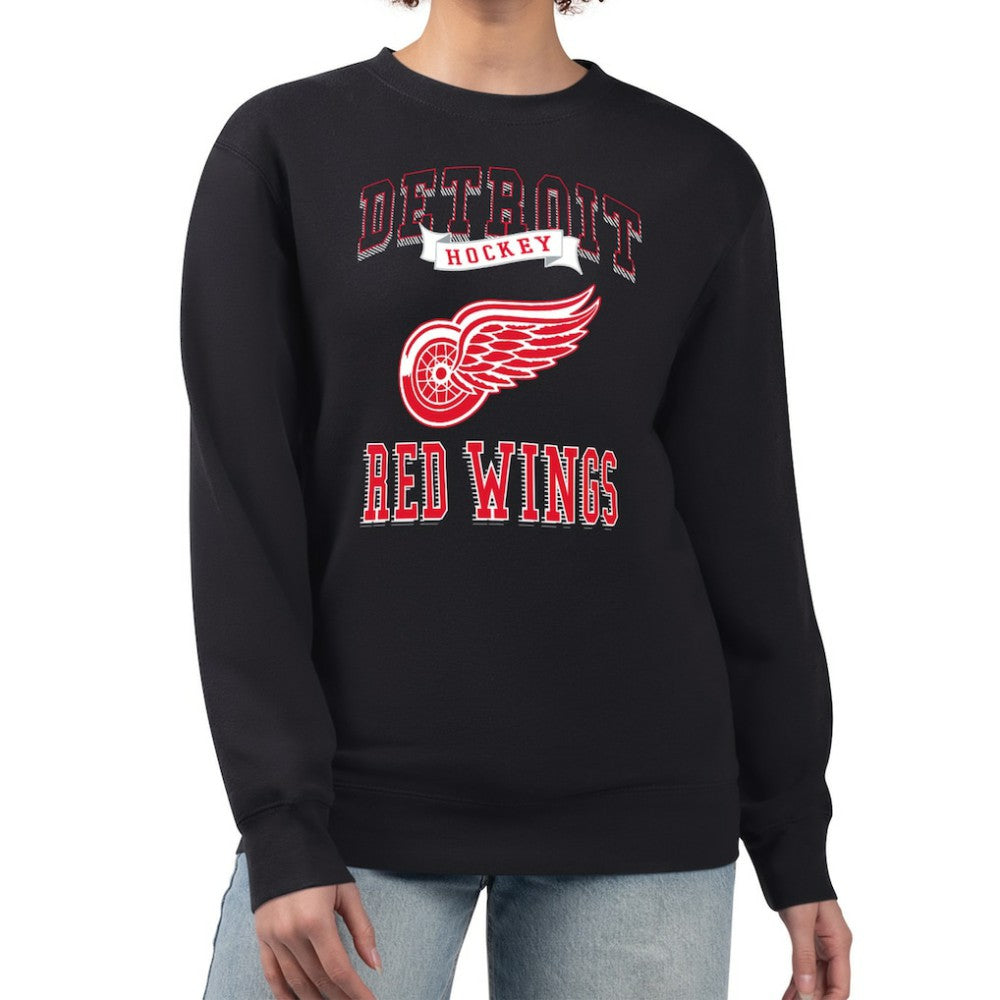 Detroit Red Wings G-III 4Her by Carl Banks Women's Team Logo Tri-Blend Fleece Pullover Sweatshirt Sale