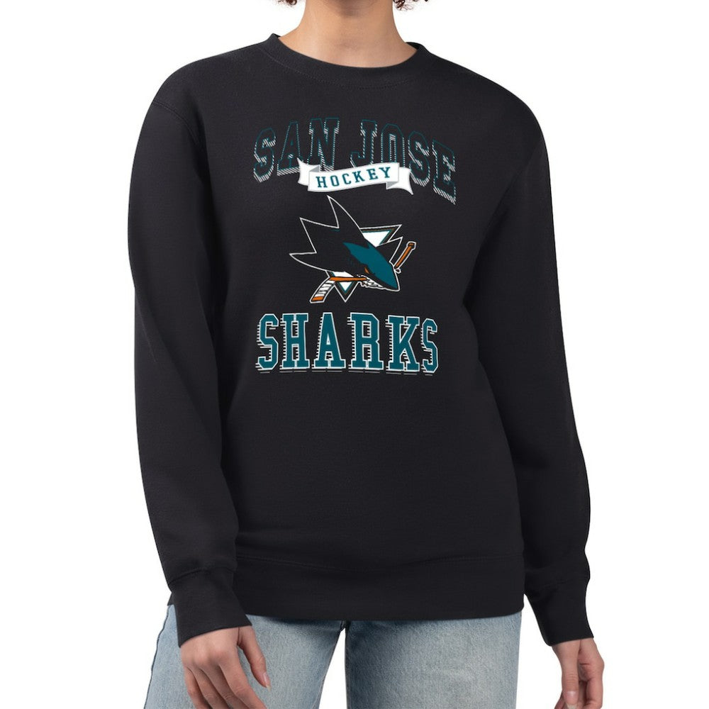 San Jose Sharks G-III 4Her by Carl Banks Women's Team Logo Tri-Blend Fleece Pullover Sweatshirt On Sale