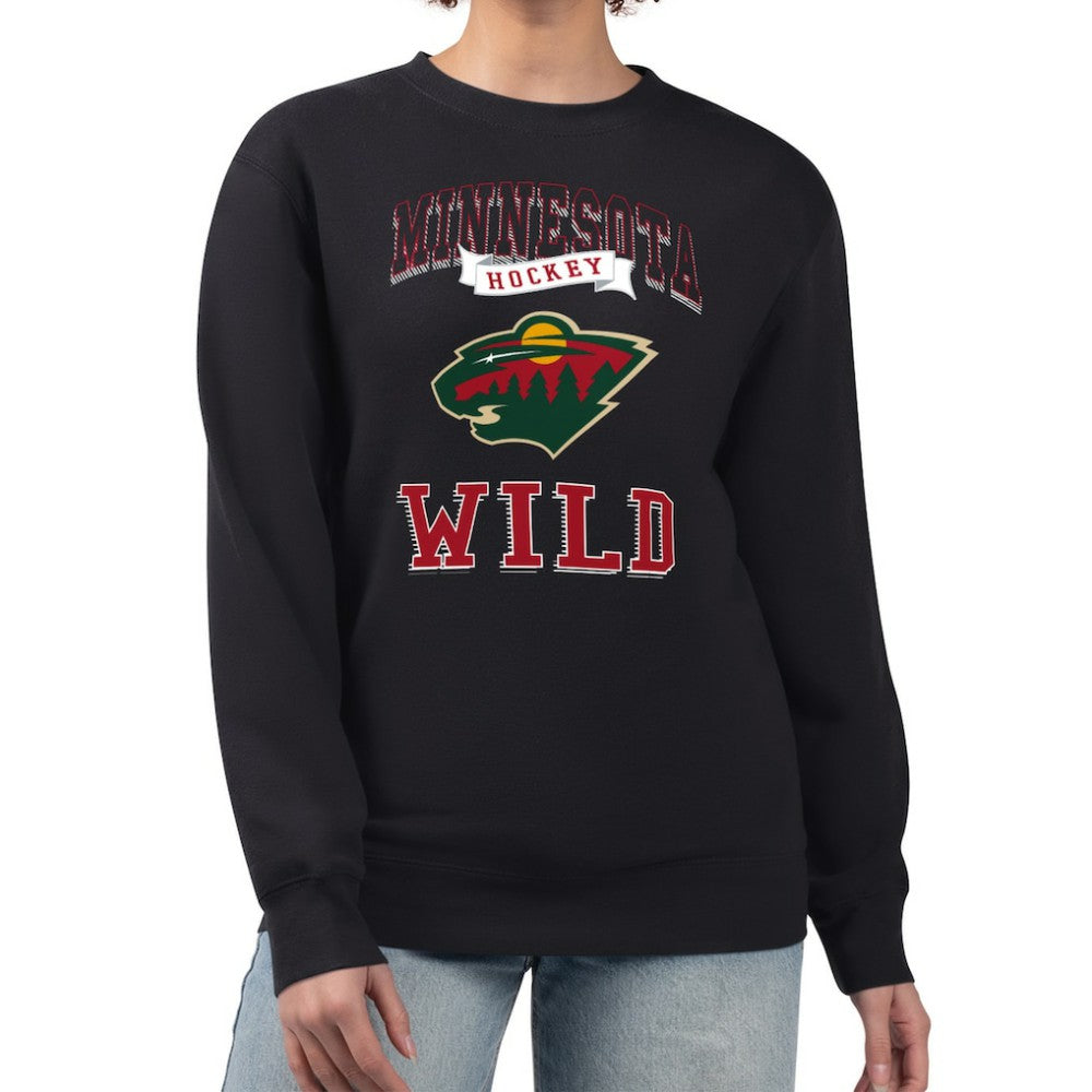 Minnesota Wild G-III 4Her by Carl Banks Women's Team Logo Tri-Blend Fleece Pullover Sweatshirt Sale