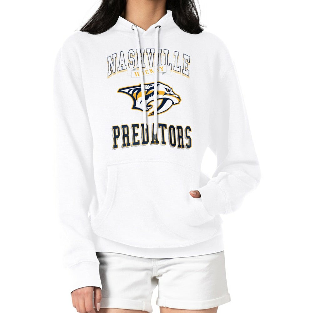 Nashville Predators G-III 4Her by Carl Banks Women's Team Logo Tri-Blend Fleece Pullover Hoodie Sale