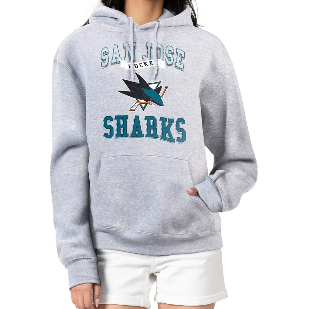 San Jose Sharks G-III 4Her by Carl Banks Women's Team Logo Tri-Blend Fleece Pullover Hoodie Sale