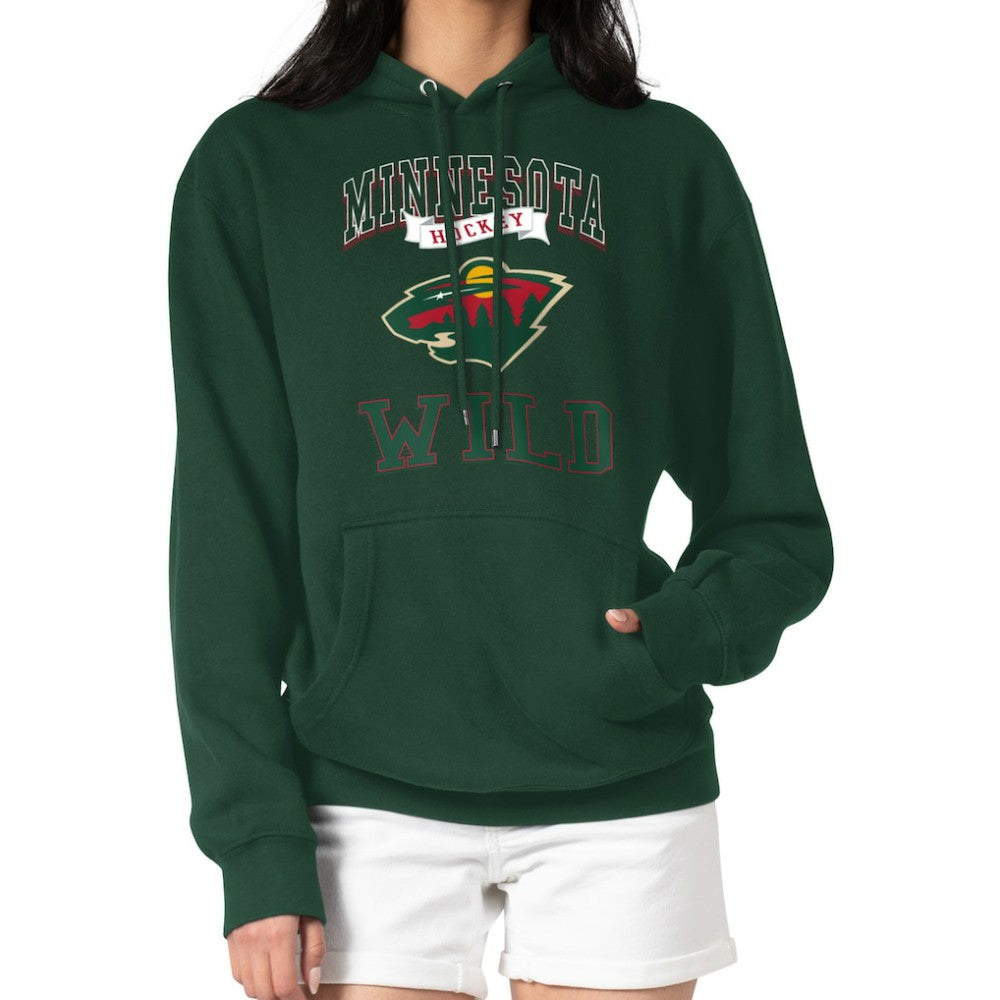 Minnesota Wild G-III 4Her by Carl Banks Women's Team Logo Tri-Blend Fleece Pullover Hoodie Sale