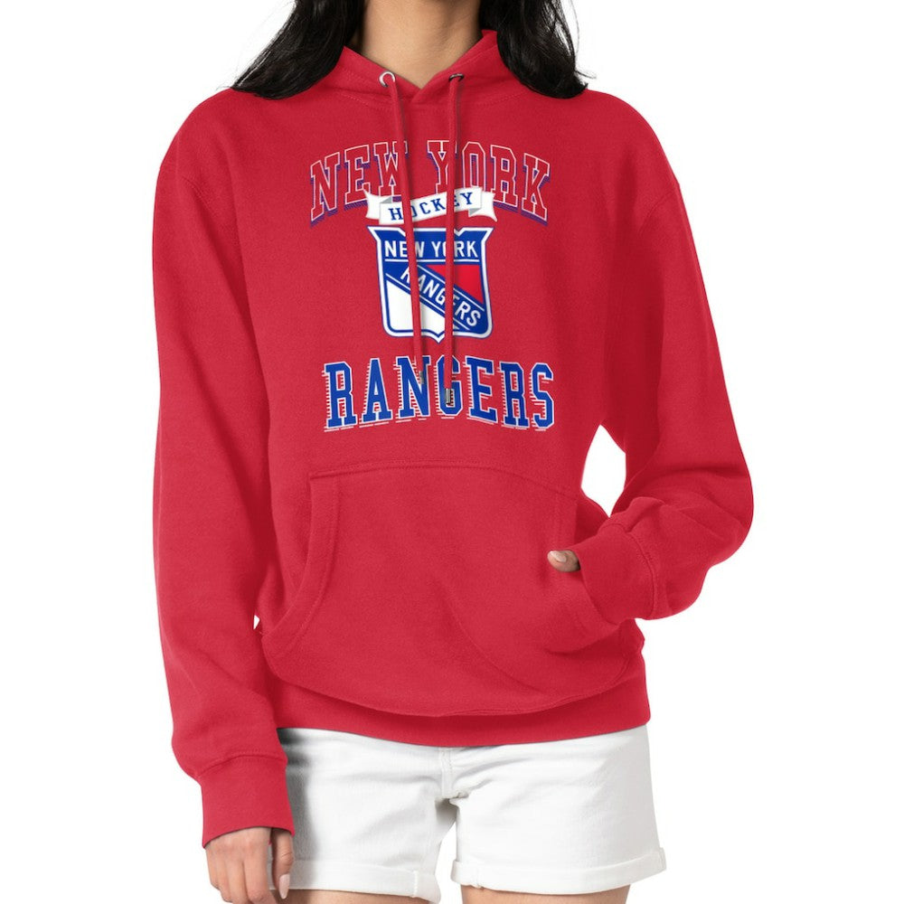 New York Rangers G-III 4Her by Carl Banks Women's Team Logo Tri-Blend Fleece Pullover Hoodie On Sale
