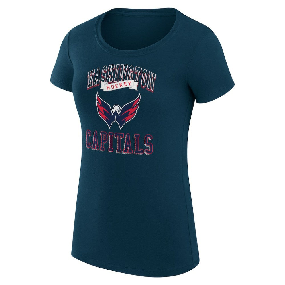 Washington Capitals G-III 4Her by Carl Banks Women's Super-Slim Fit Lightweight Team Logo Graphic T-Shirt On Sale