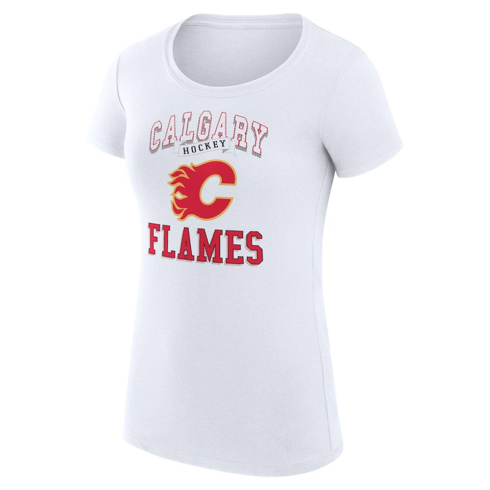 Calgary Flames G-III 4Her by Carl Banks Women's Super-Slim Fit Lightweight Team Logo Graphic T-Shirt Discount