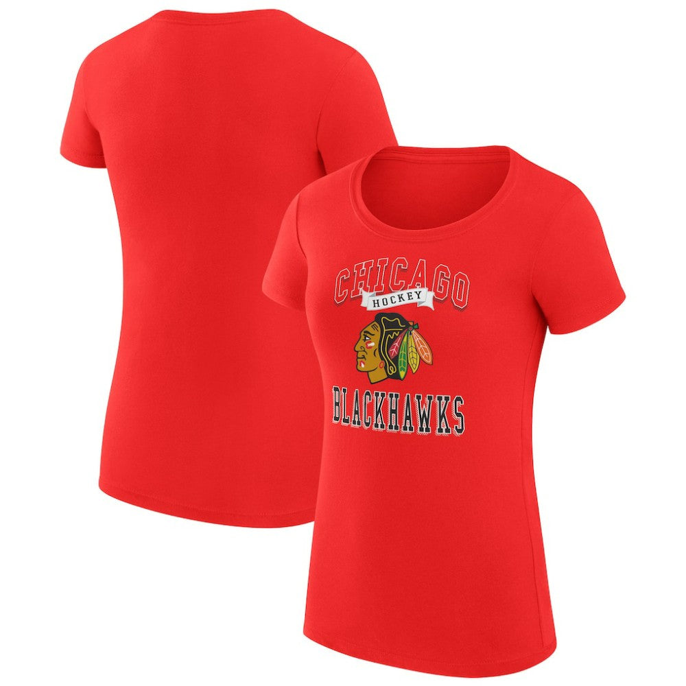 Chicago Blackhawks G-III 4Her by Carl Banks Women's Super-Slim Fit Lightweight Team Logo Graphic T-Shirt Discount