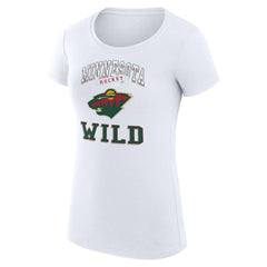 Minnesota Wild G-III 4Her by Carl Banks Women's Super-Slim Fit Lightweight Team Logo Graphic T-Shirt On Sale