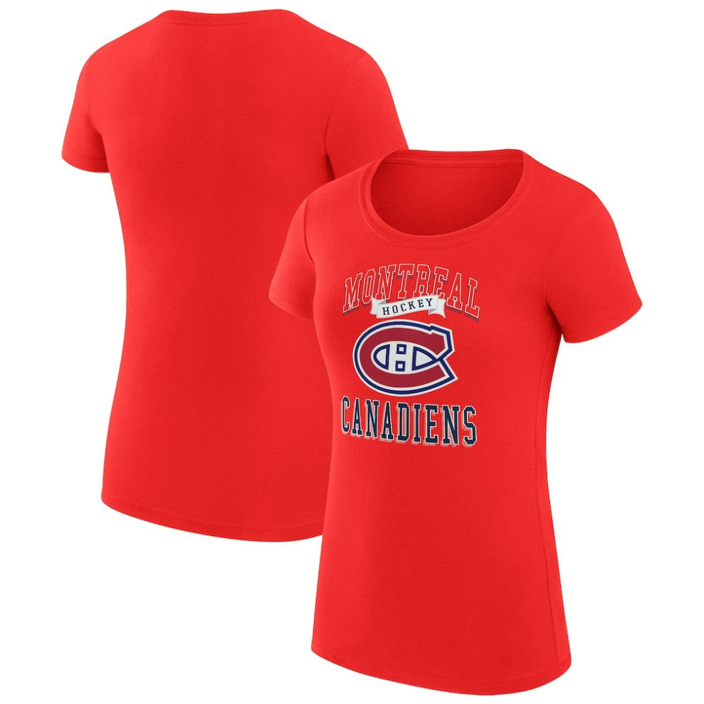 Montreal Canadiens G-III 4Her by Carl Banks Women's Super-Slim Fit Lightweight Team Logo Graphic T-Shirt For Sale