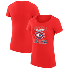 Montreal Canadiens G-III 4Her by Carl Banks Women's Super-Slim Fit Lightweight Team Logo Graphic T-Shirt For Sale