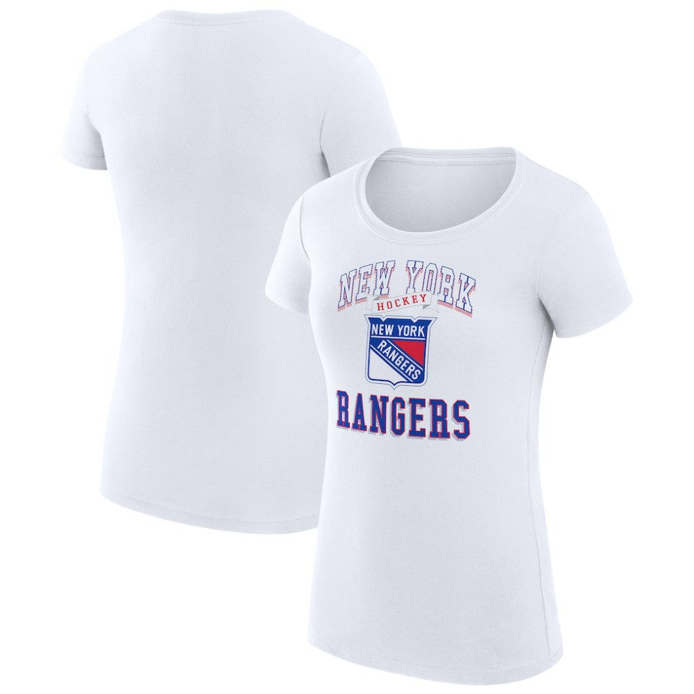 New York Rangers G-III 4Her by Carl Banks Women's Super-Slim Fit Lightweight Team Logo Graphic T-Shirt On Sale