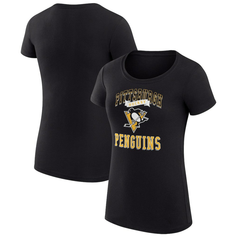 Pittsburgh Penguins G-III 4Her by Carl Banks Women's Super-Slim Fit Lightweight Team Logo Graphic T-Shirt For Sale