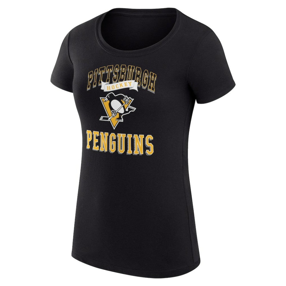 Pittsburgh Penguins G-III 4Her by Carl Banks Women's Super-Slim Fit Lightweight Team Logo Graphic T-Shirt For Sale