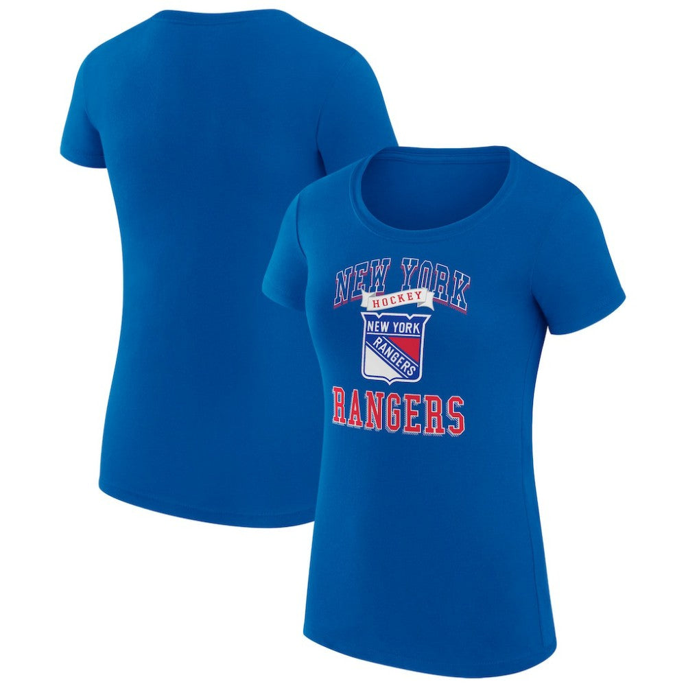 New York Rangers G-III 4Her by Carl Banks Women's Super-Slim Fit Lightweight Team Logo Graphic T-Shirt Outlet