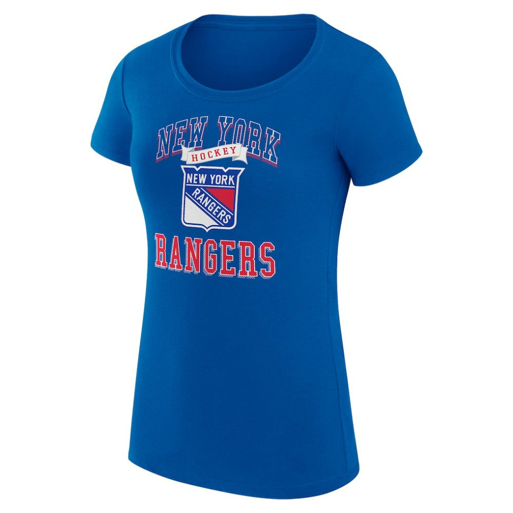 New York Rangers G-III 4Her by Carl Banks Women's Super-Slim Fit Lightweight Team Logo Graphic T-Shirt Outlet