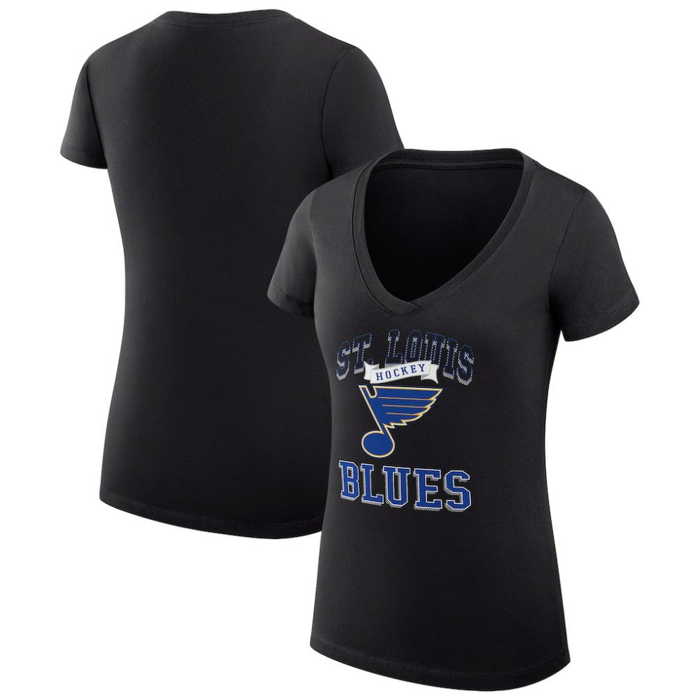 St. Louis Blues G-III 4Her by Carl Banks Women's Super-Slim Fit Lightweight Team Logo Graphic V-Neck T-Shirt Online