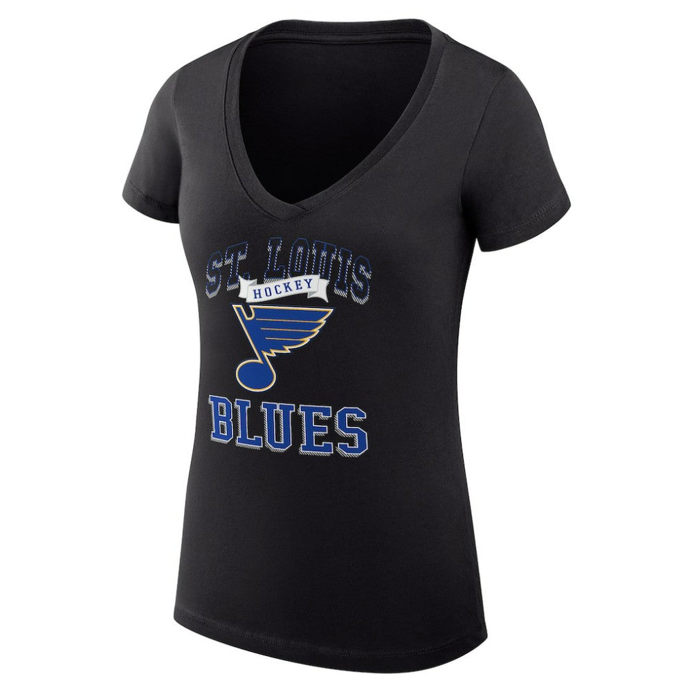 St. Louis Blues G-III 4Her by Carl Banks Women's Super-Slim Fit Lightweight Team Logo Graphic V-Neck T-Shirt Online